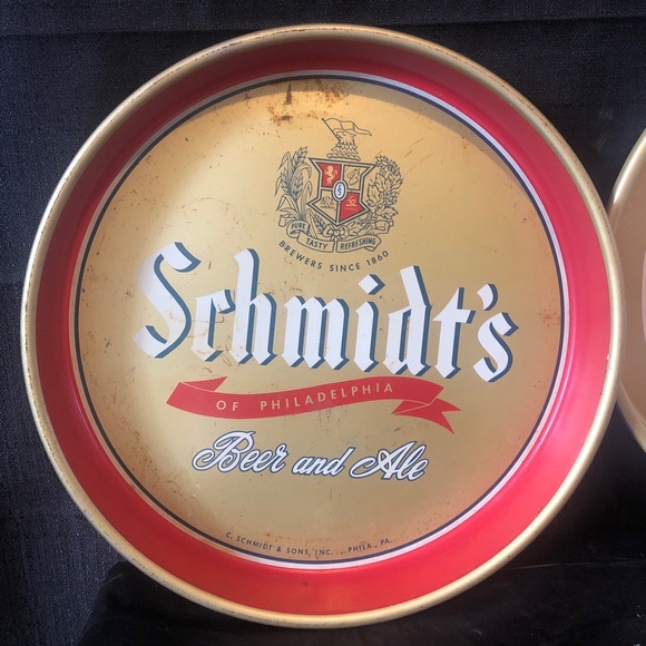 Schmidt’s of Philadelphia beer trays circa 1970 and Pabst Blue Ribbon tray - Picture 2 of 9